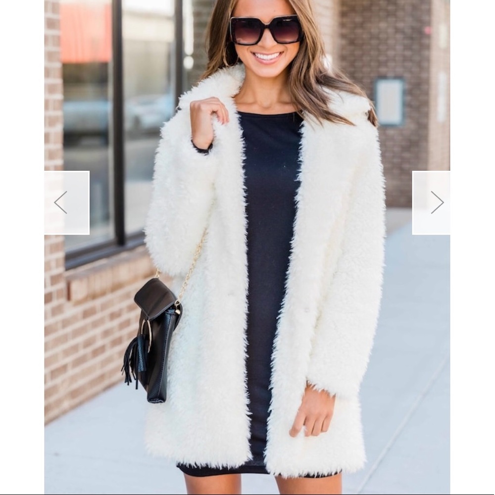 Pink Lily Faux Fur Coat